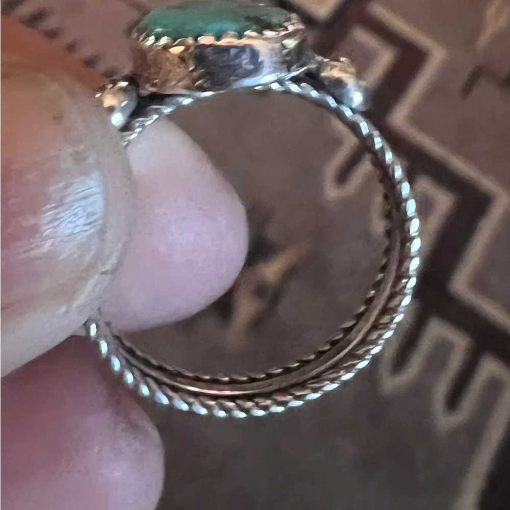 Native American Kingman Turquoise Sterling silver, size 7 - Picture 6 of 7